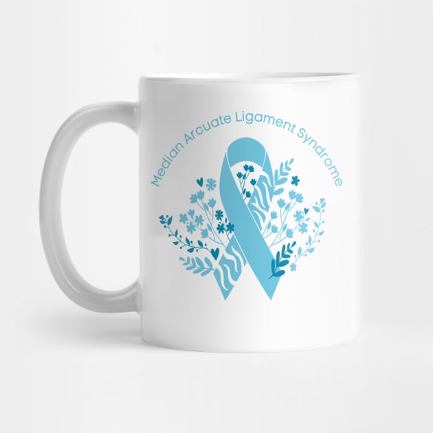 Median Arcuate Ligament Syndrome Floral Ribbon by NationalMALSFoundation